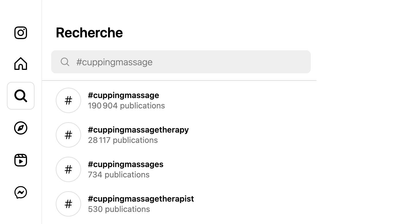 résultats de #cuppingmassage sur Instagram