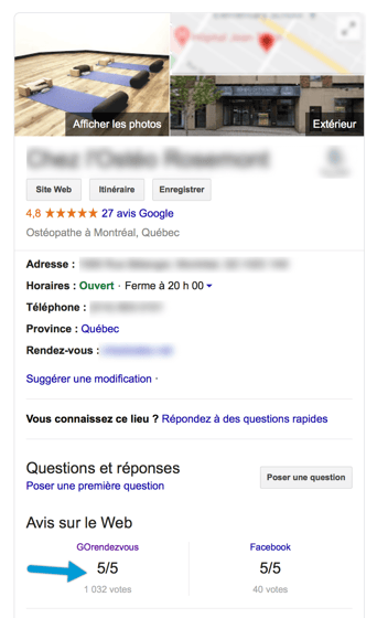 avis sur recherches Google